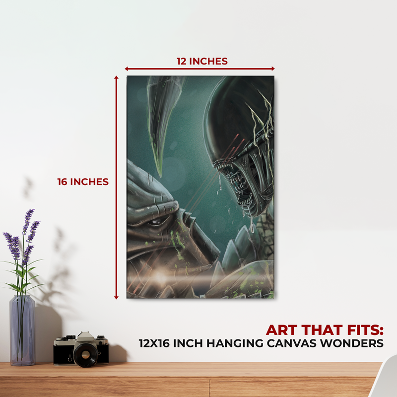 ALIENS VS PREDATOR WALL CANVAS DECOR