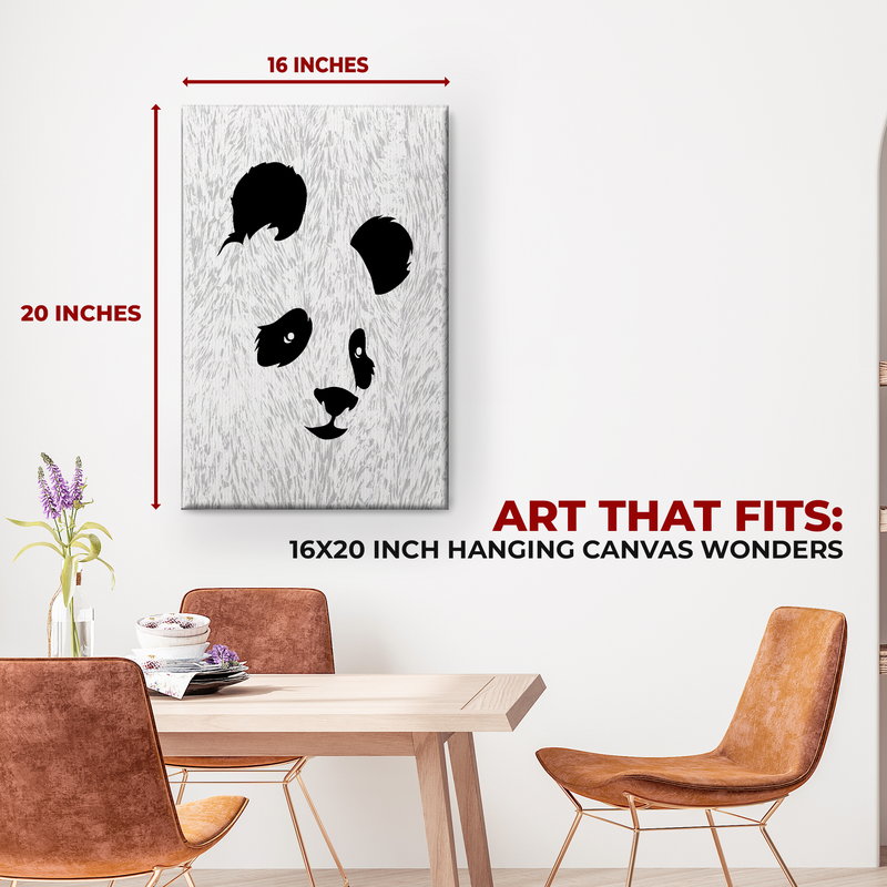 PANDA FACE CANVAS DECOR