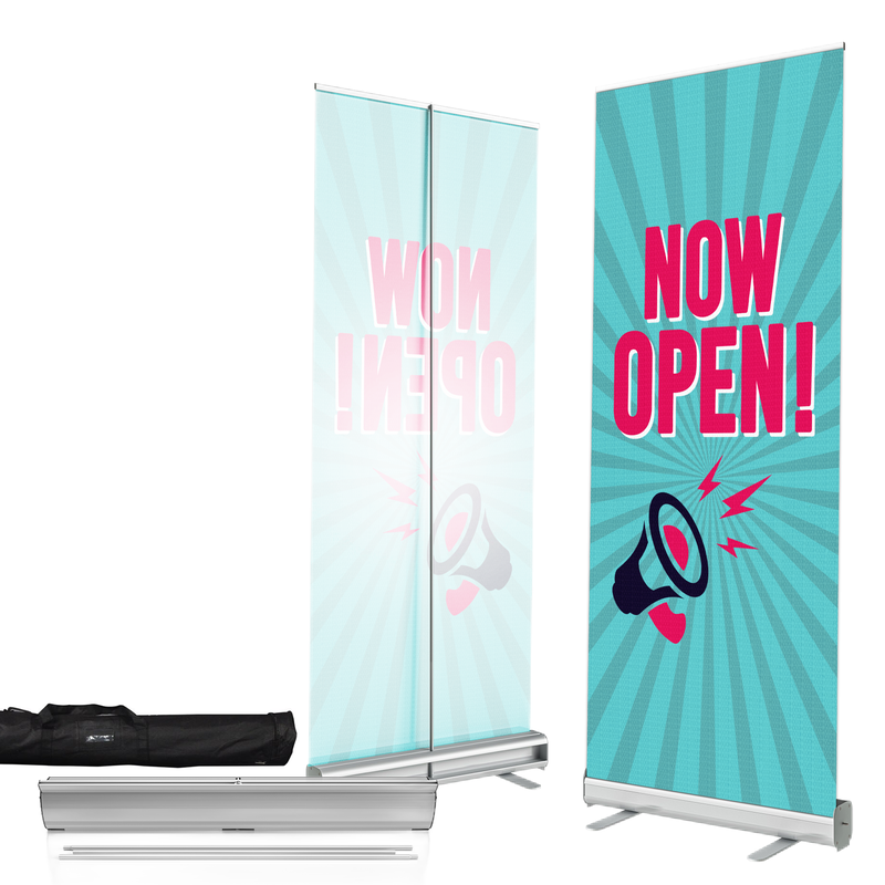 NOW OPEN BANNER RETRACTABLE