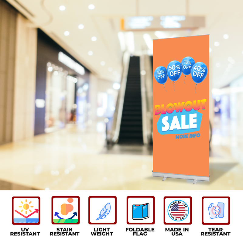 BLOW OUT SALE BANNER RETRACTABLE