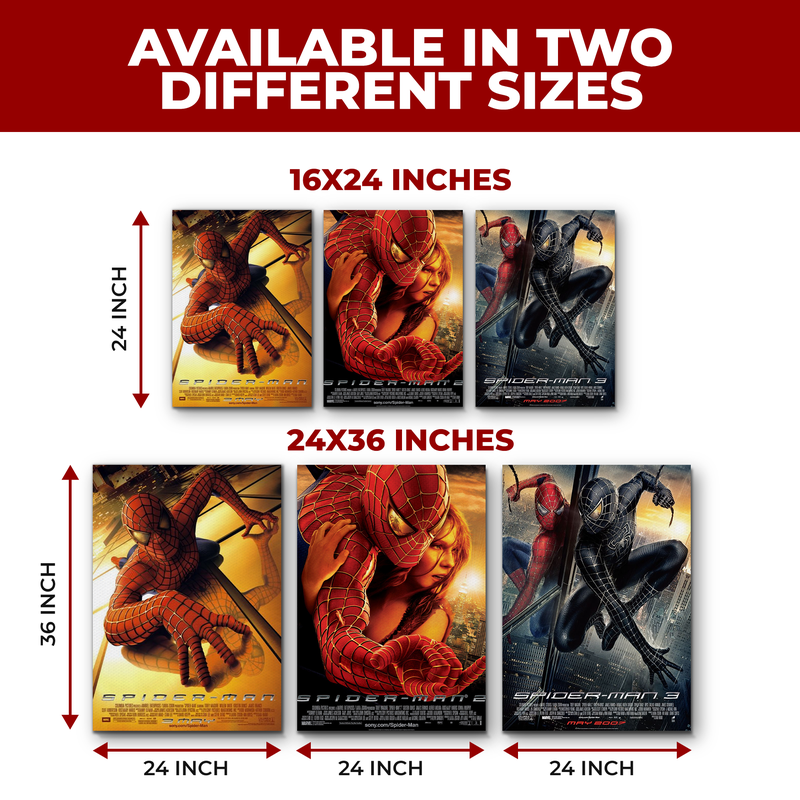 SPIDERMAN MOVIES CANVAS DECOR