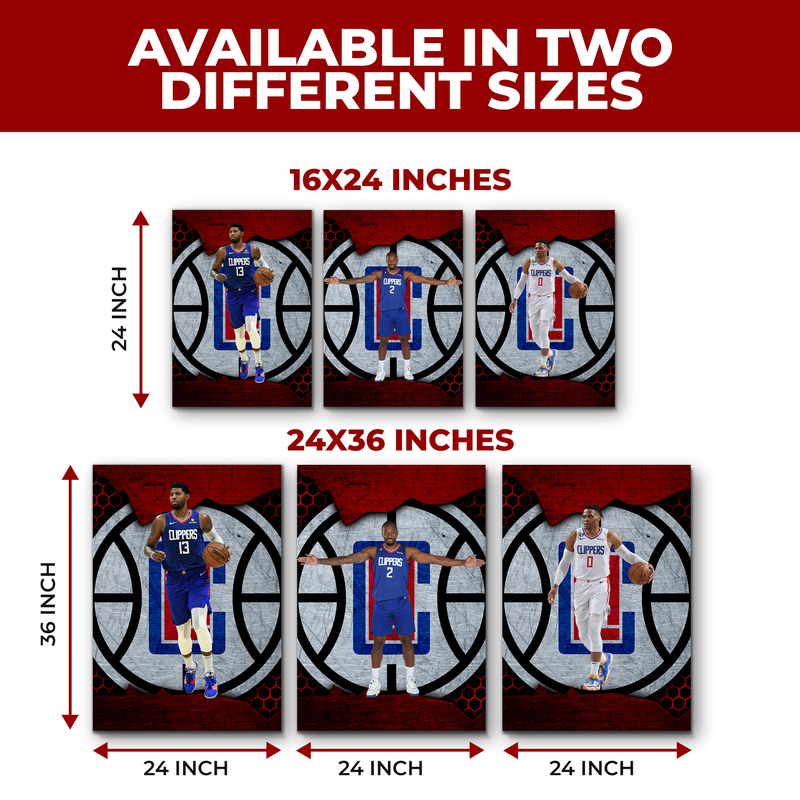 CLIPPERS PLAYERS WALL CANVAS