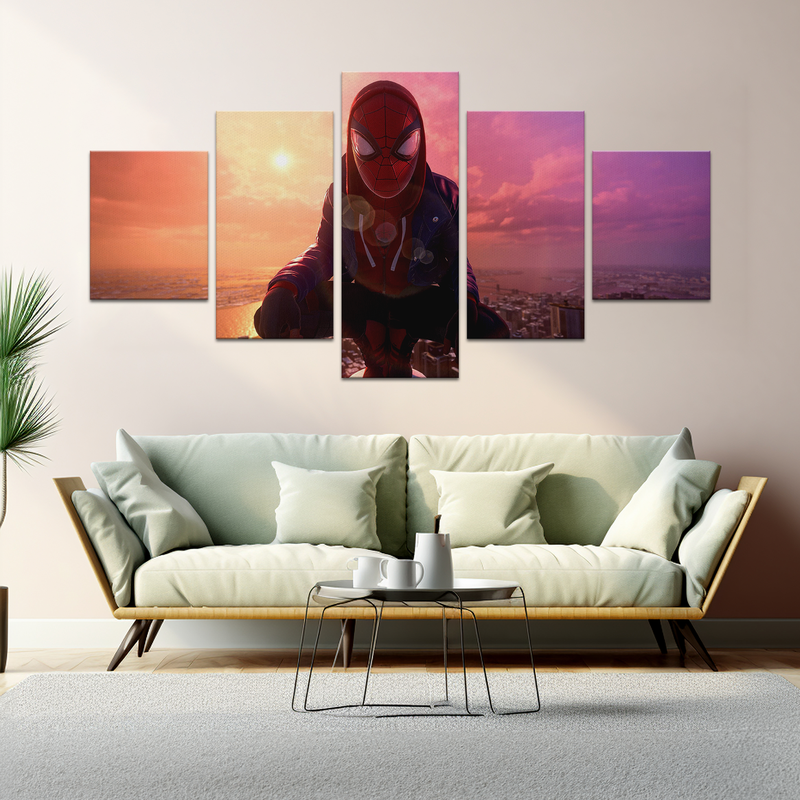 SPIDER-MAN SUNSET CITY WALL CANVAS