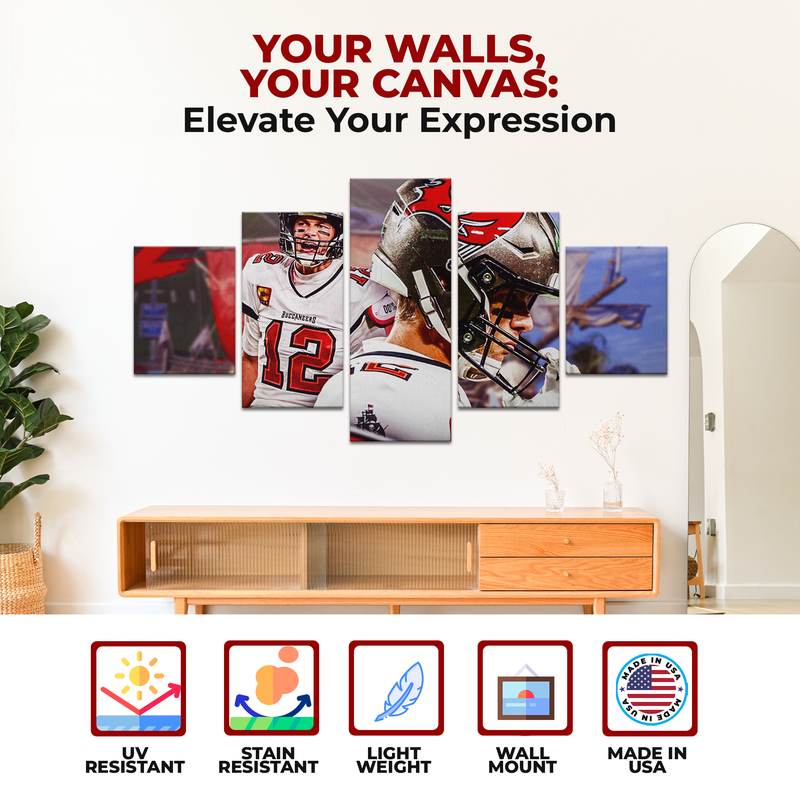 TOM BRADY BUCCANEERS DECOR CANVAS