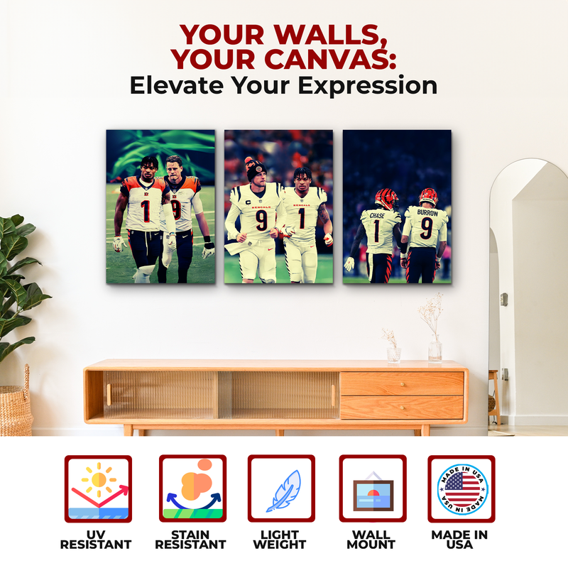 JA'MARR CHASE & JOE BURROW WALL CANVAS