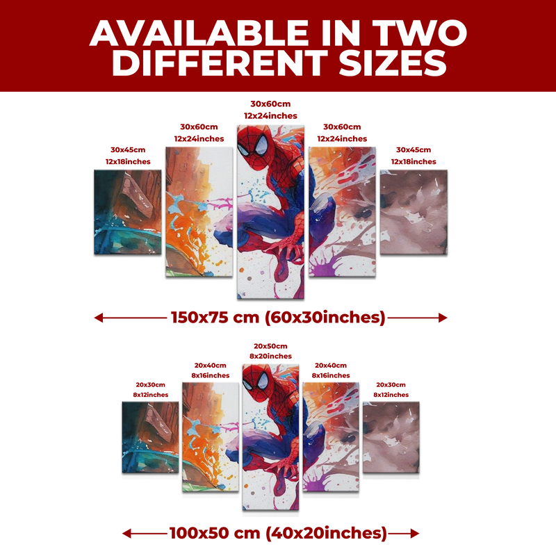 SPIDERMAN SPLASH ART CANVAS DECOR