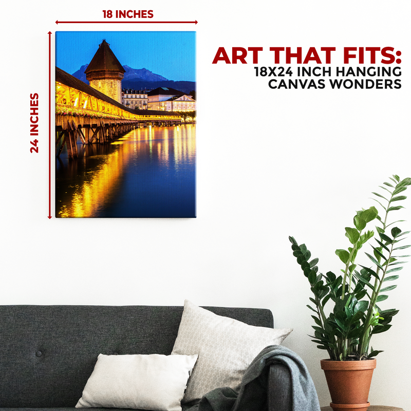 CHAPEL BRIDGE SWITZERLAND CANVAS DECOR
