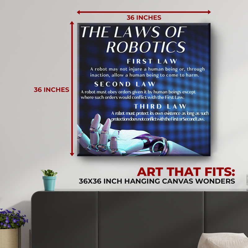 LAWS OF ROBOTICS WALL CANVAS DECOR