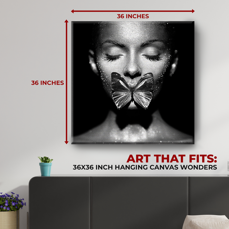 WOMEN & BUTTERFLY CANVAS DECOR