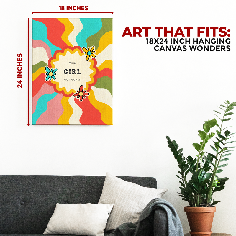 THIS GIRL GOT GOALS DECOR CANVAS