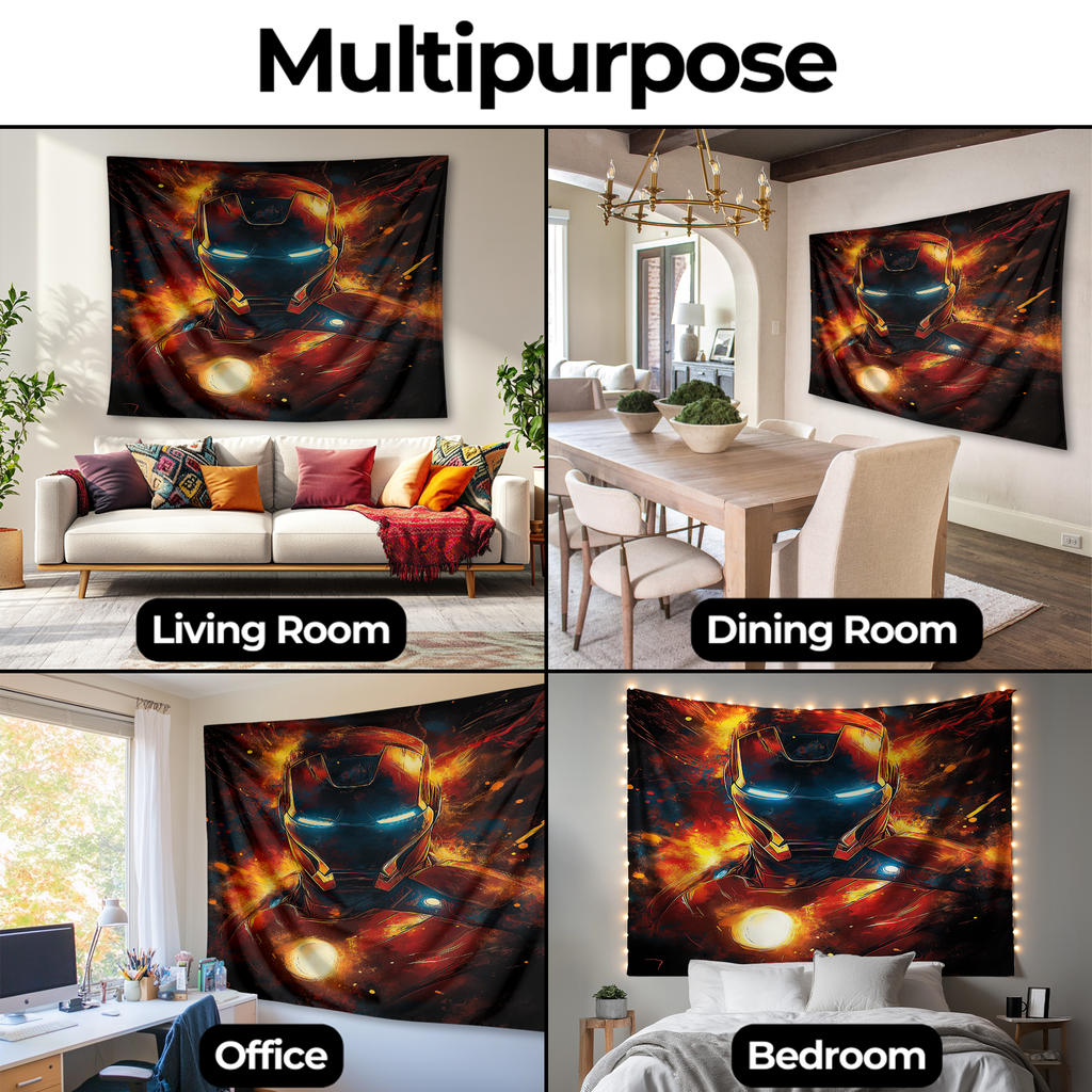 IRON LEGACY: ARC REACTOR GLOW WALL TAPESTRY