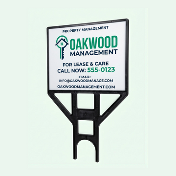 18"x24" Light Plastic Yard Sign Frame, Black