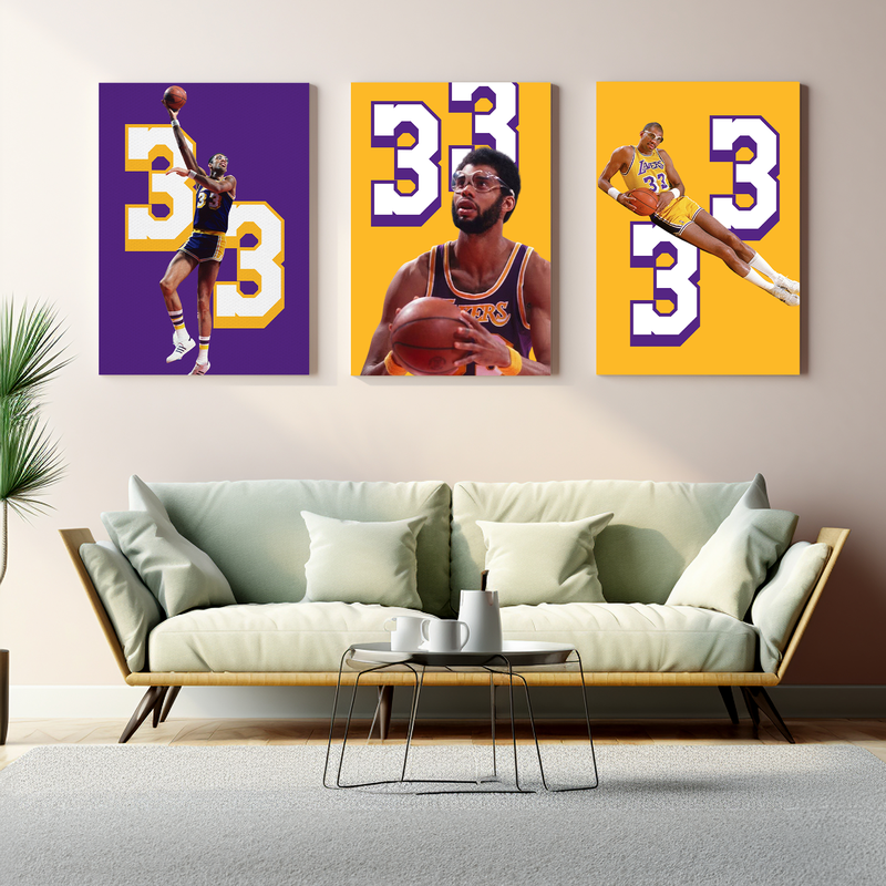 JABBAR/ LAKERS WALL CANVAS