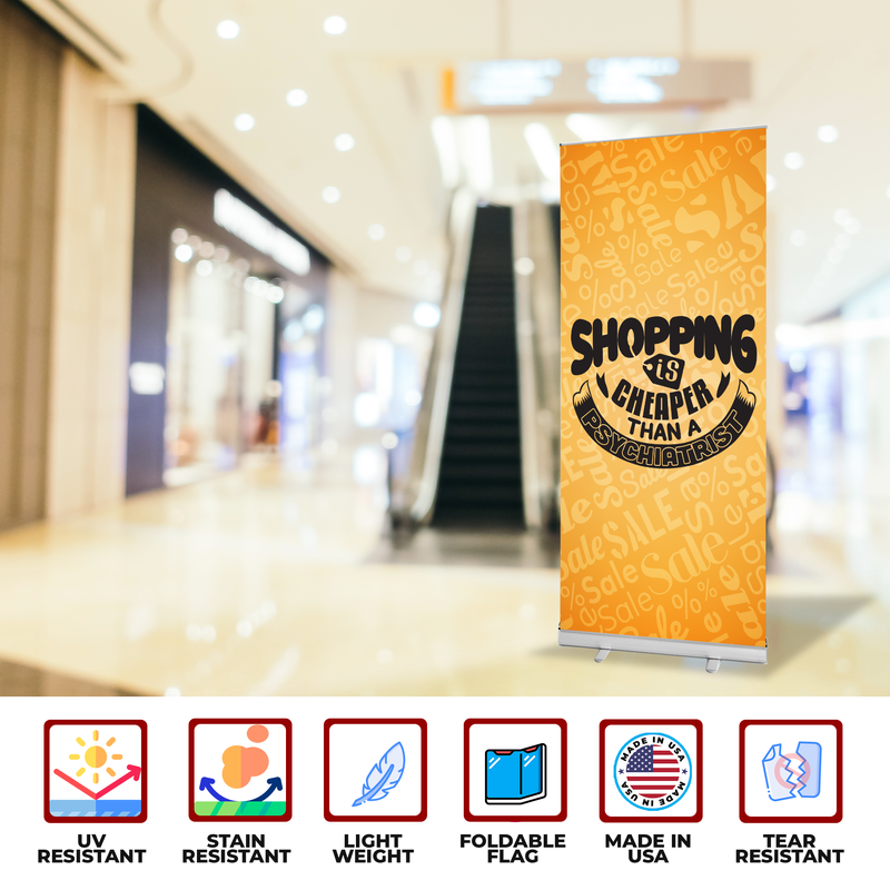 SHOPPING CURE BANNER RETRACTABLE