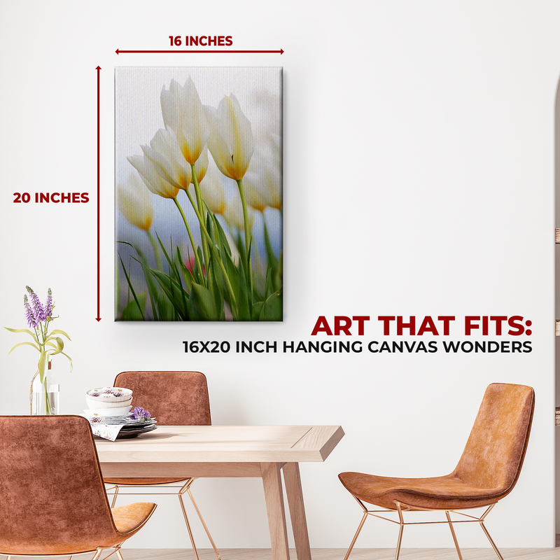 WHITE GRAY FLOWER CANVAS