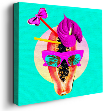 PAPAYA BEACH PARTY DECOR CANVAS