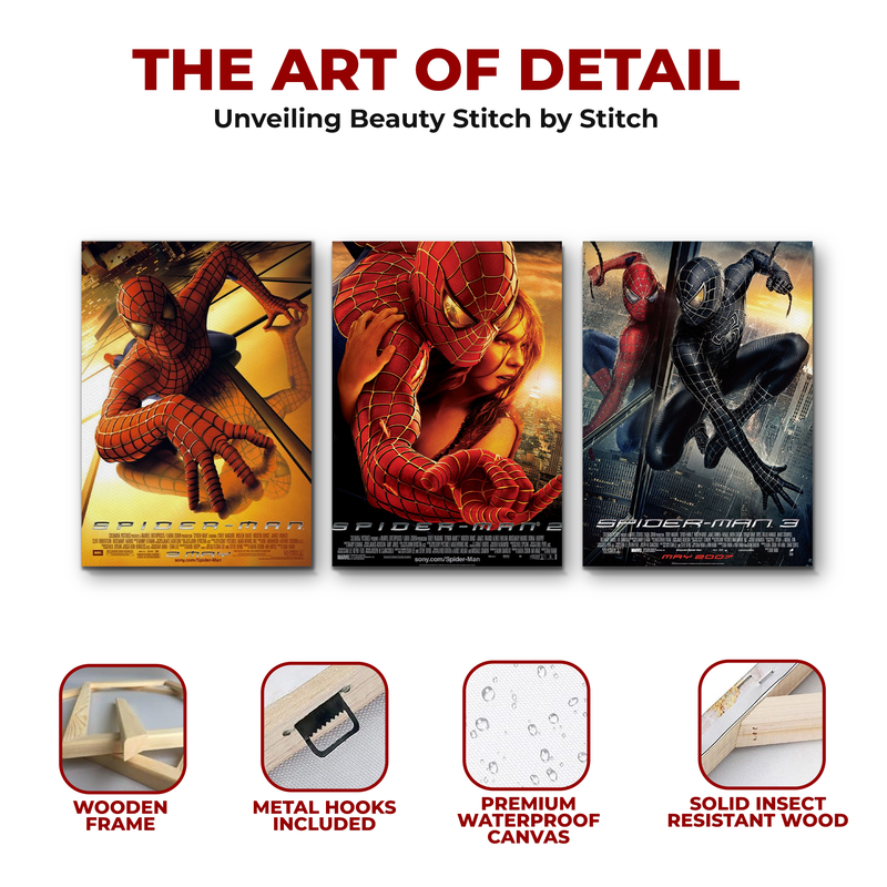 SPIDERMAN MOVIES CANVAS DECOR