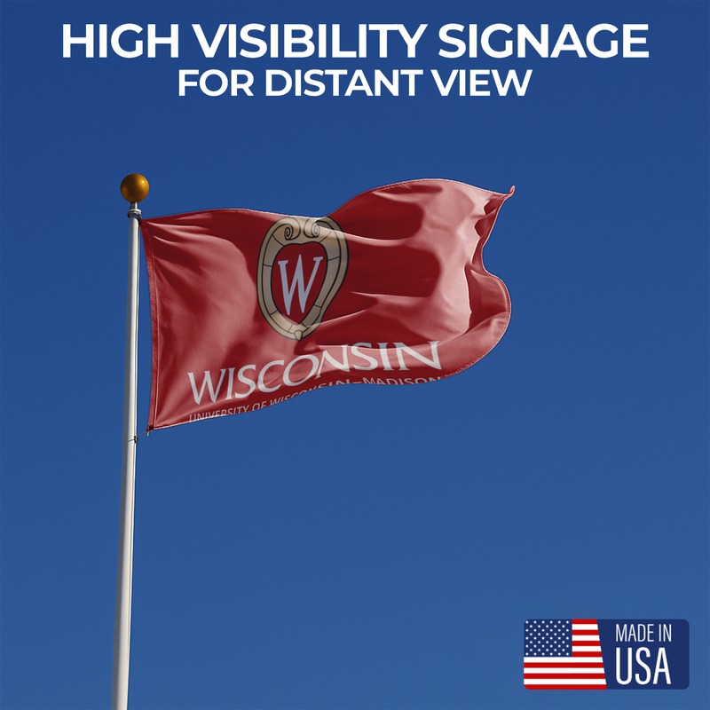 WISCONSIN- MADISON UNIVERSITY FLAG