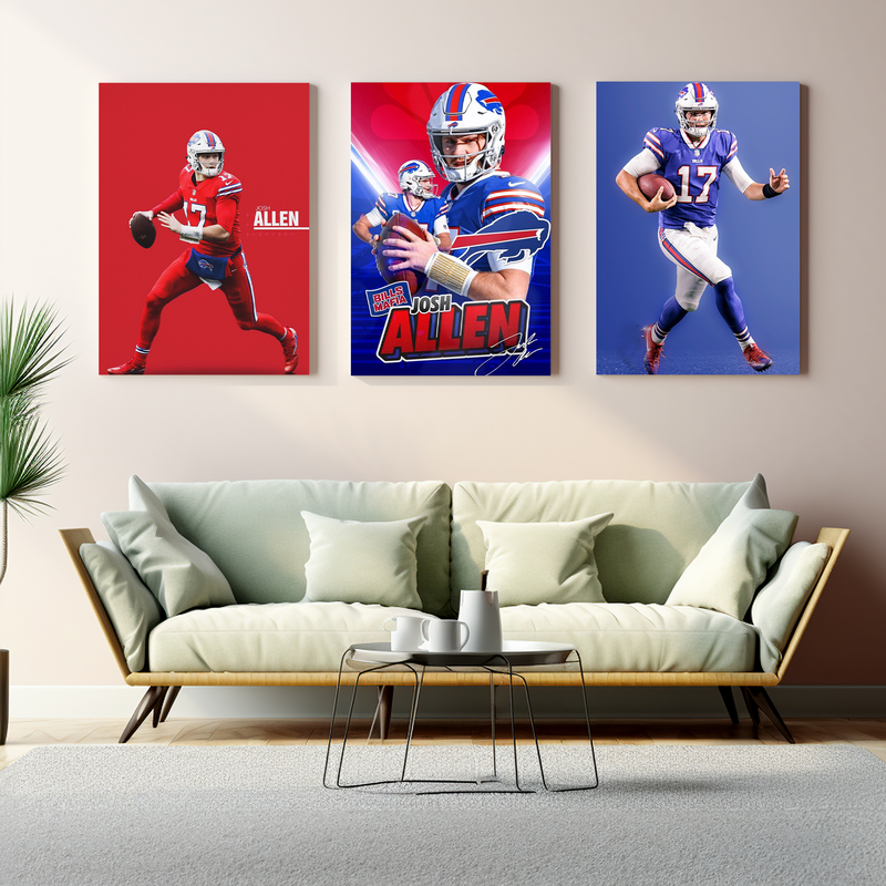 JOSH ALLEN BILLS MAFIA WALL CANVAS