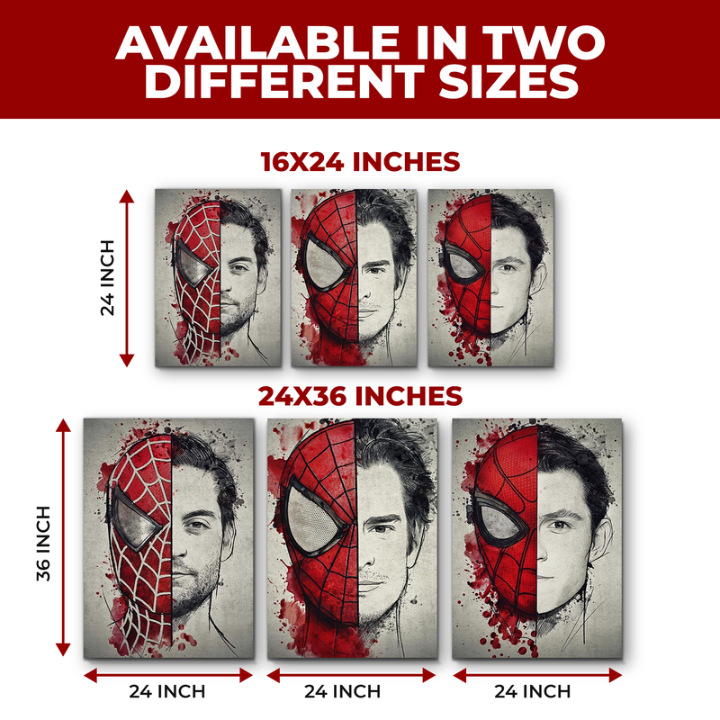 SPIDERMAN ACTORS CANVAS DECOR