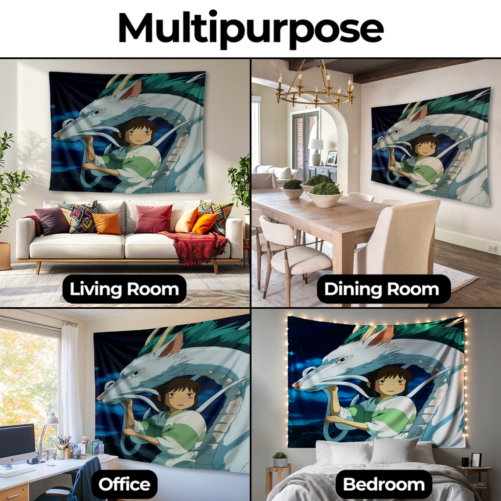 SPIRITED AWAY FANTASY REALM WALL TAPESTRY