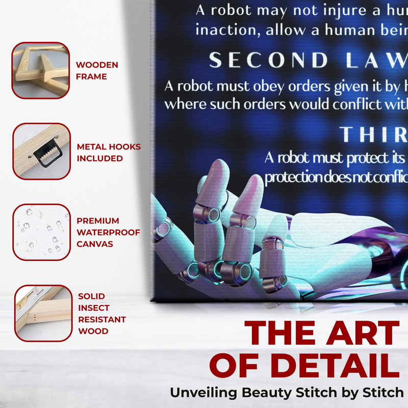 LAWS OF ROBOTICS WALL CANVAS DECOR