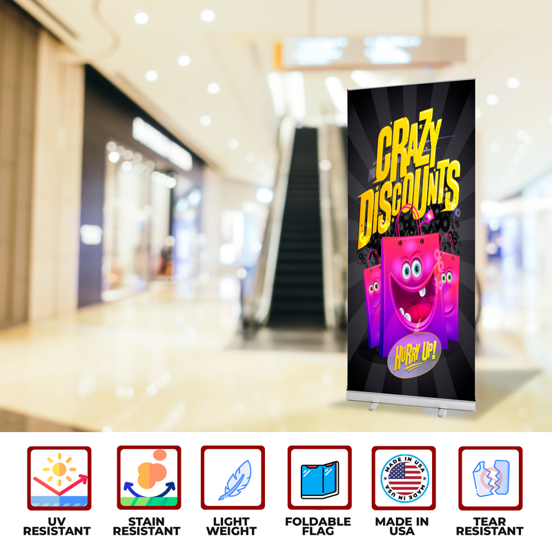 CRAZY DISCOUNTS BANNER RETRACTABLE