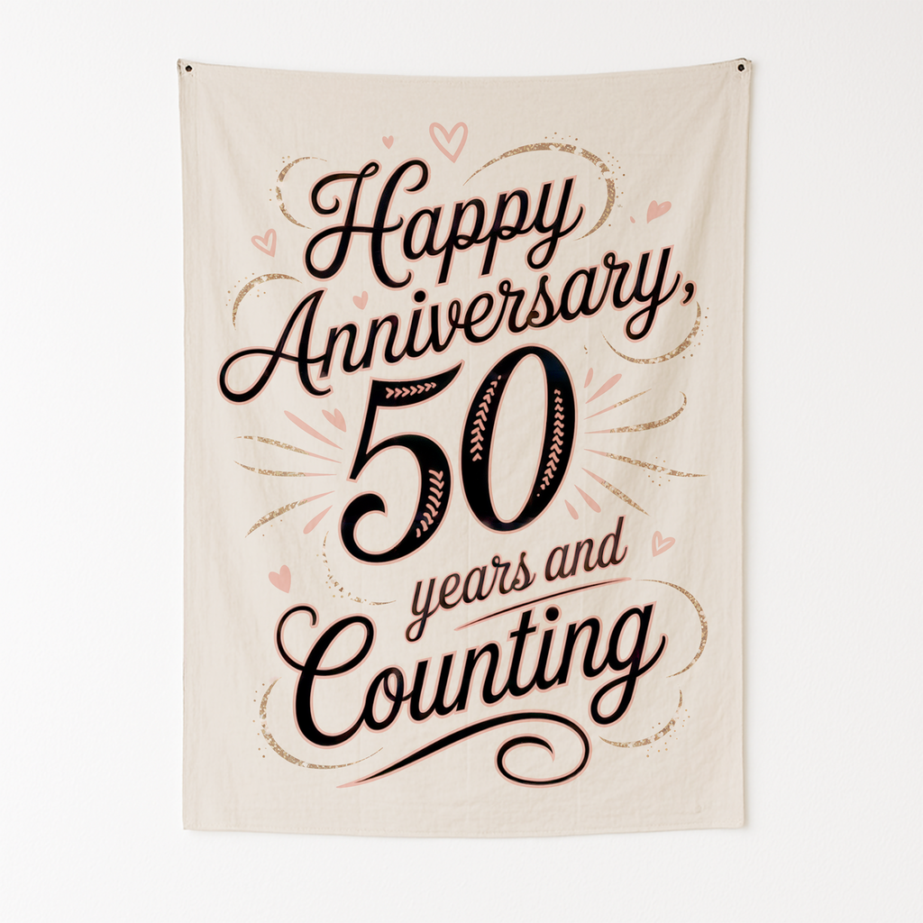 50TH ANNIVERSARY WALL TAPESTRY