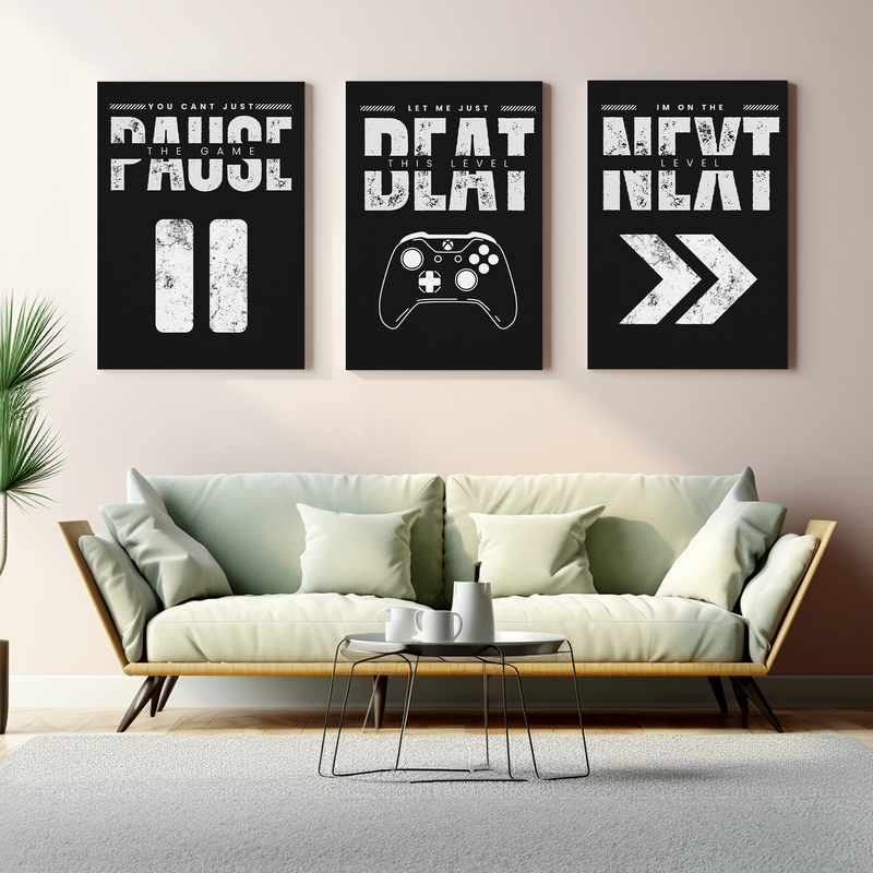 DON'T PAUSE THE GAME CANVAS DECOR