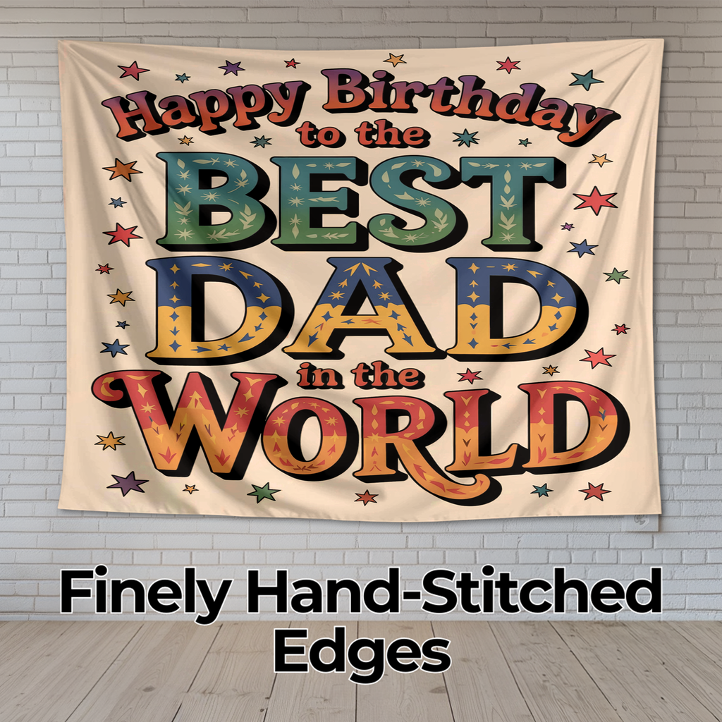 HAPPY BIRTHDAY DAD WALL TAPESTRY