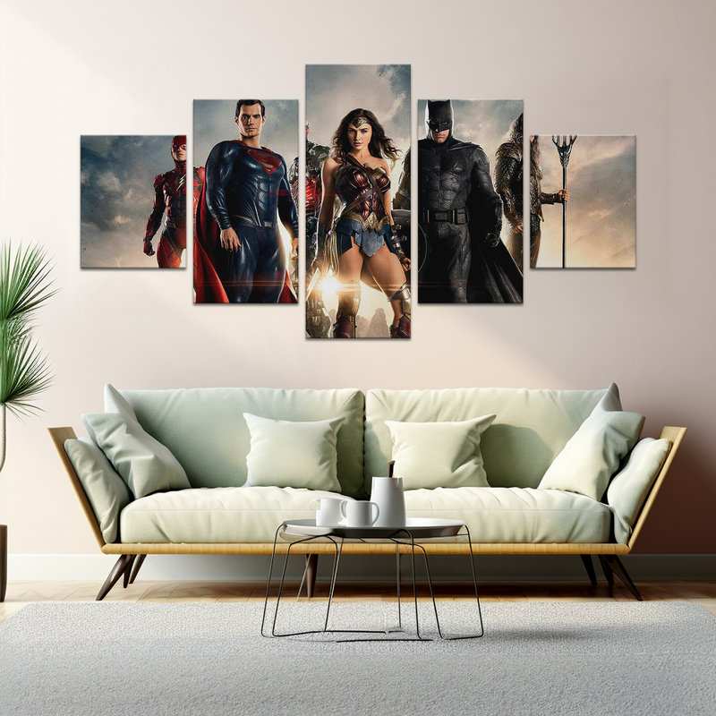 JUSTICE LEAGUE THE MOVIE WALL CANVAS