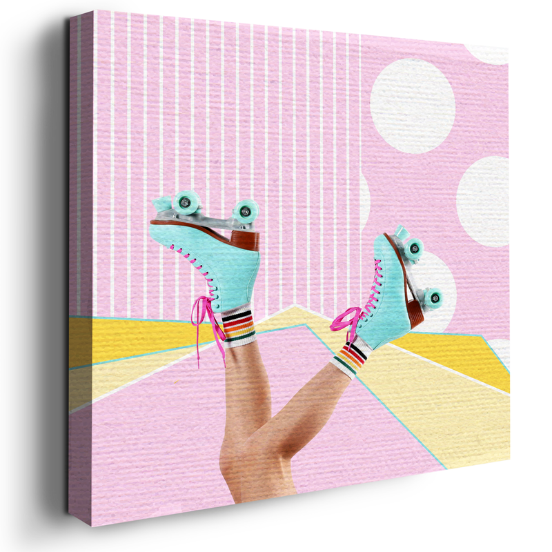 RETRO ROLLER SKATING DECOR CANVAS