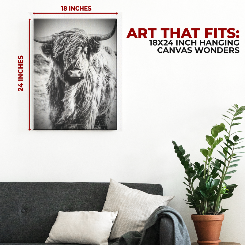 HIGHLAND COW CANVAS DECOR