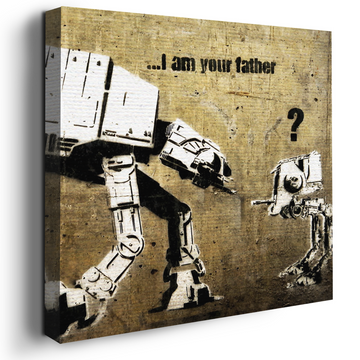FUNNY ROBOTS STREET ART WALL CANVAS DECOR