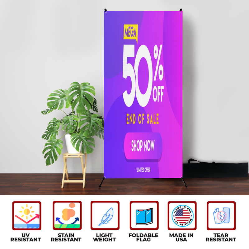 50% OFF X-BANNER