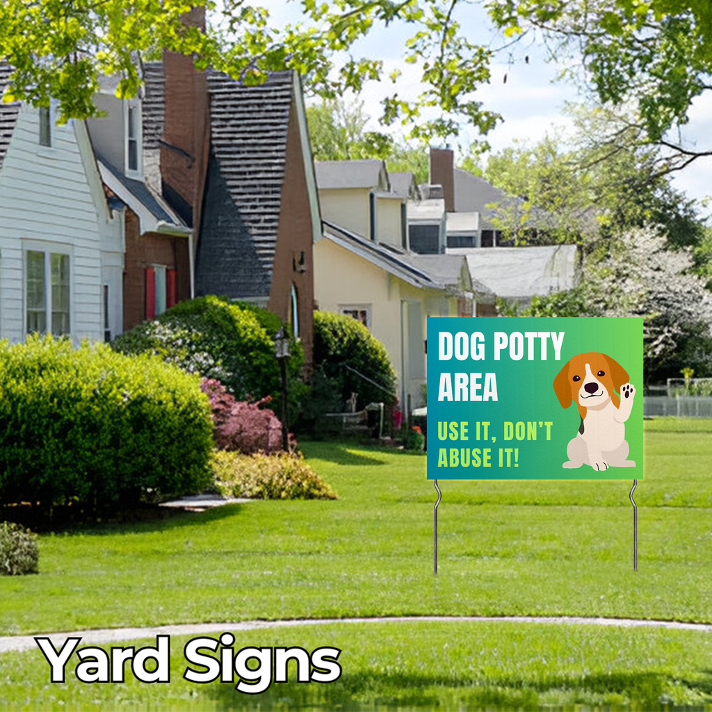 DOG POTTY AREA YARD SIGN
