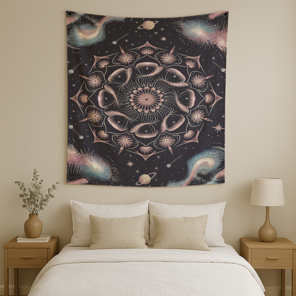 MIDNIGHT MANDALA TAPESTRY