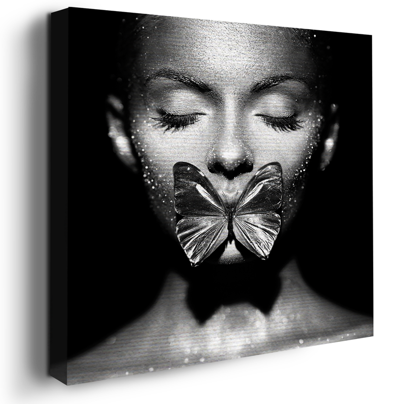 WOMEN & BUTTERFLY CANVAS DECOR