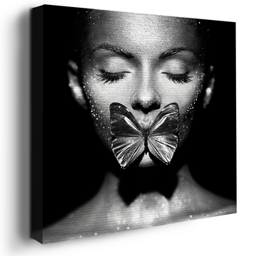 WOMEN & BUTTERFLY CANVAS DECOR