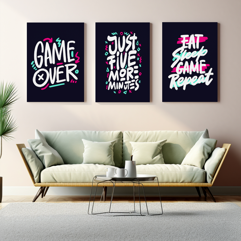 GAME OVER CANVAS DECOR