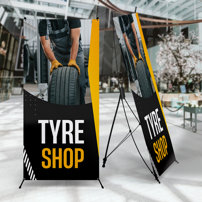 TYRE SHOP X-BANNER