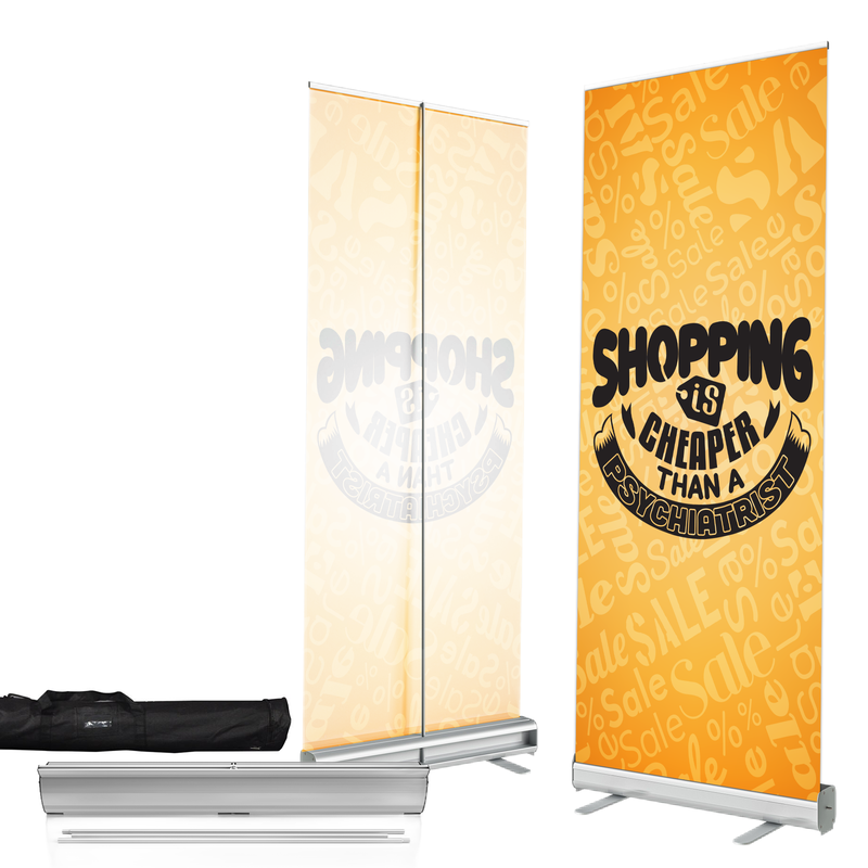 SHOPPING CURE BANNER RETRACTABLE