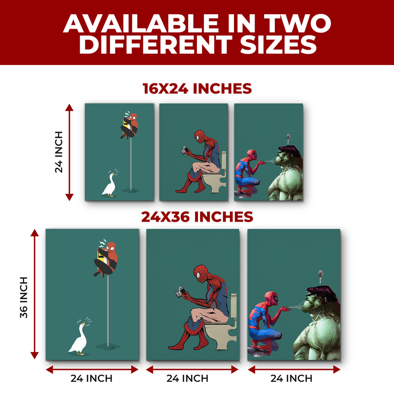 FUNNY SPIDERMAN CANVAS DECOR