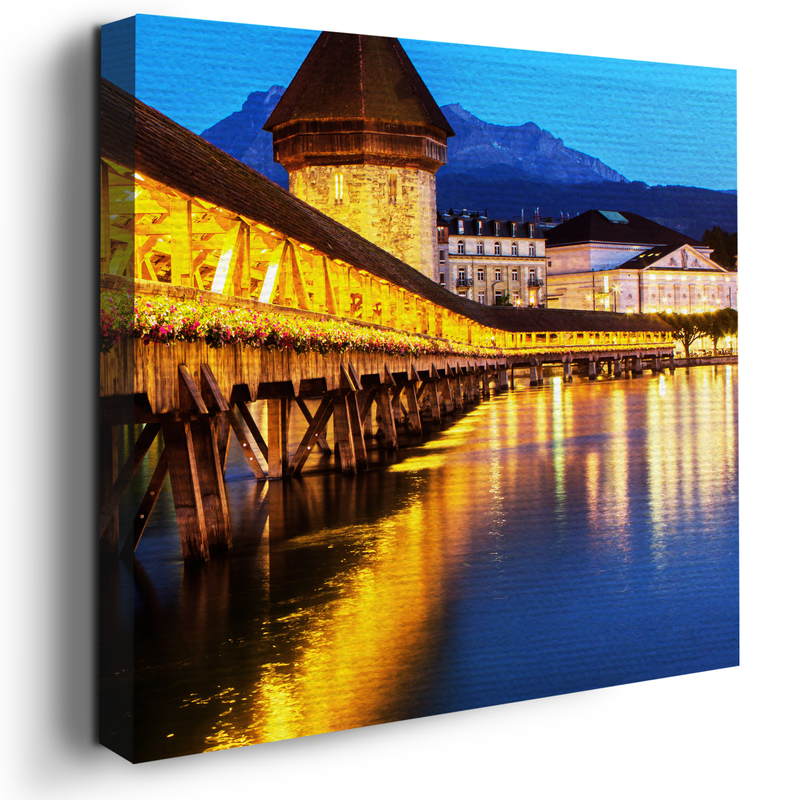 CHAPEL BRIDGE SWITZERLAND CANVAS DECOR