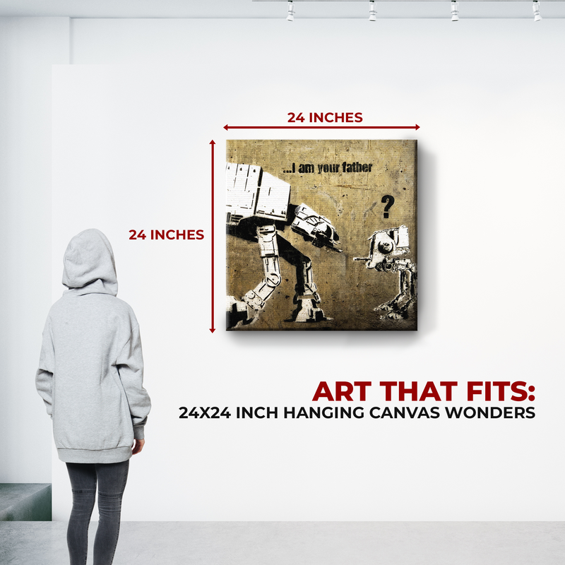 FUNNY ROBOTS STREET ART WALL CANVAS DECOR