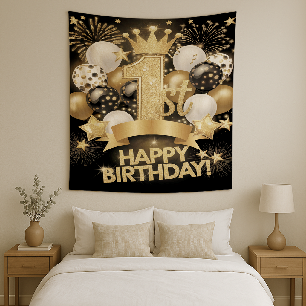1ST BIRTHDAY WALL TAPESTRY
