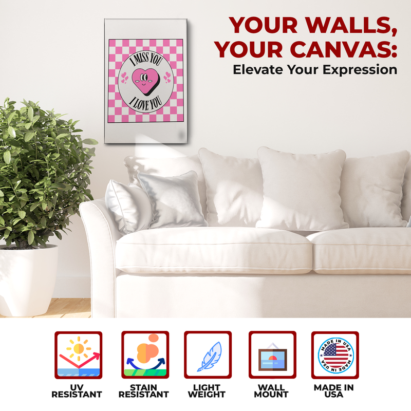 I MISS YOU I LOVE YOU CANVAS DECOR