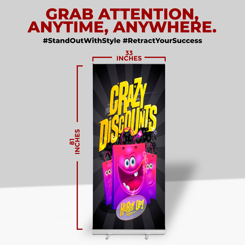 CRAZY DISCOUNTS BANNER RETRACTABLE