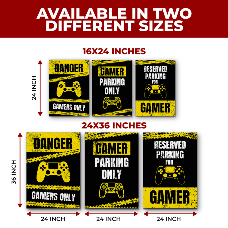 GAMER PARKING ONLY CANVAS DECOR