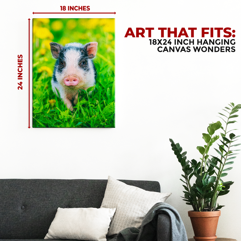 MINI PIG DECOR CANVAS